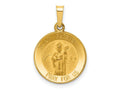 FJC Finejewelers 14 kt Yellow Gold Polished and Satin St Patrick Medal Hollow Charm 17 x 15 mm