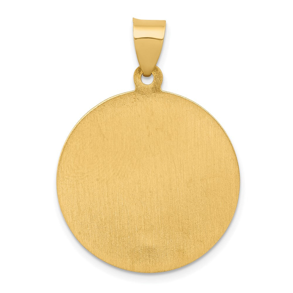FJC Finejewelers 14 kt Yellow Gold Polished and Satin St Patrick Medal Hollow Charm 25 x 23 mm