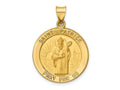 FJC Finejewelers 14 kt Yellow Gold Polished and Satin St Patrick Medal Hollow Charm 25 x 23 mm