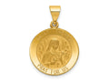 FJC Finejewelers 14 kt Yellow Gold Polished and Satin St Theresa Medal Hollow Charm 22 x 19 mm