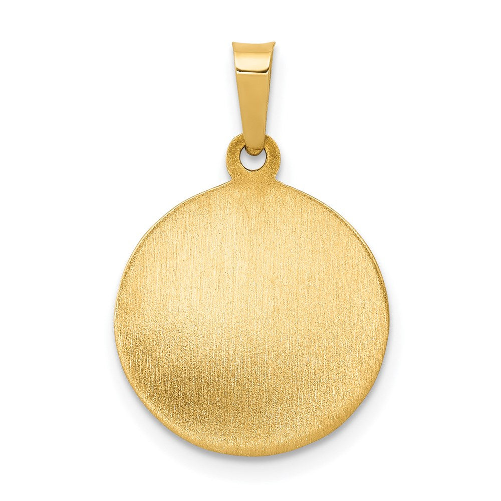 FJC Finejewelers 14 kt Yellow Gold Polished/Satin First Holy Communion Medal Hollow Charm 16 x 15 mm