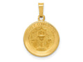 FJC Finejewelers 14 kt Yellow Gold Polished and Satin Holy Communion Medal Hollow Charm 17 x 15 mm