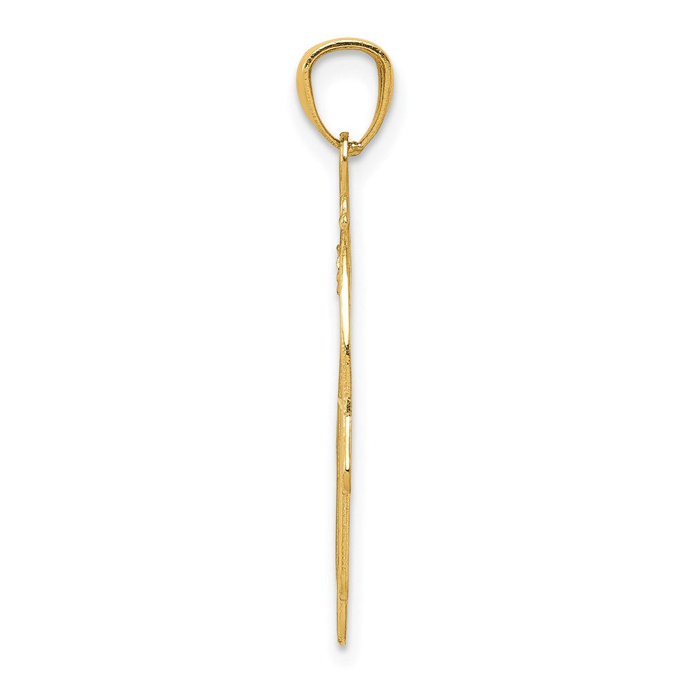 FJC Finejewelers 14 kt Yellow Gold Hand of God Hamsa Charm 25 mm x 14 mm