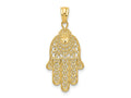 FJC Finejewelers 14 kt Yellow Gold Hand of God Hamsa Charm 25 mm x 14 mm