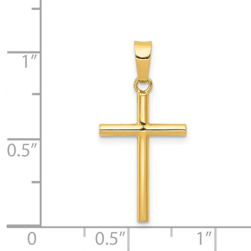 FJC Finejewelers 14 kt Yellow Gold Polished Cross Charm 25 x 12 mm
