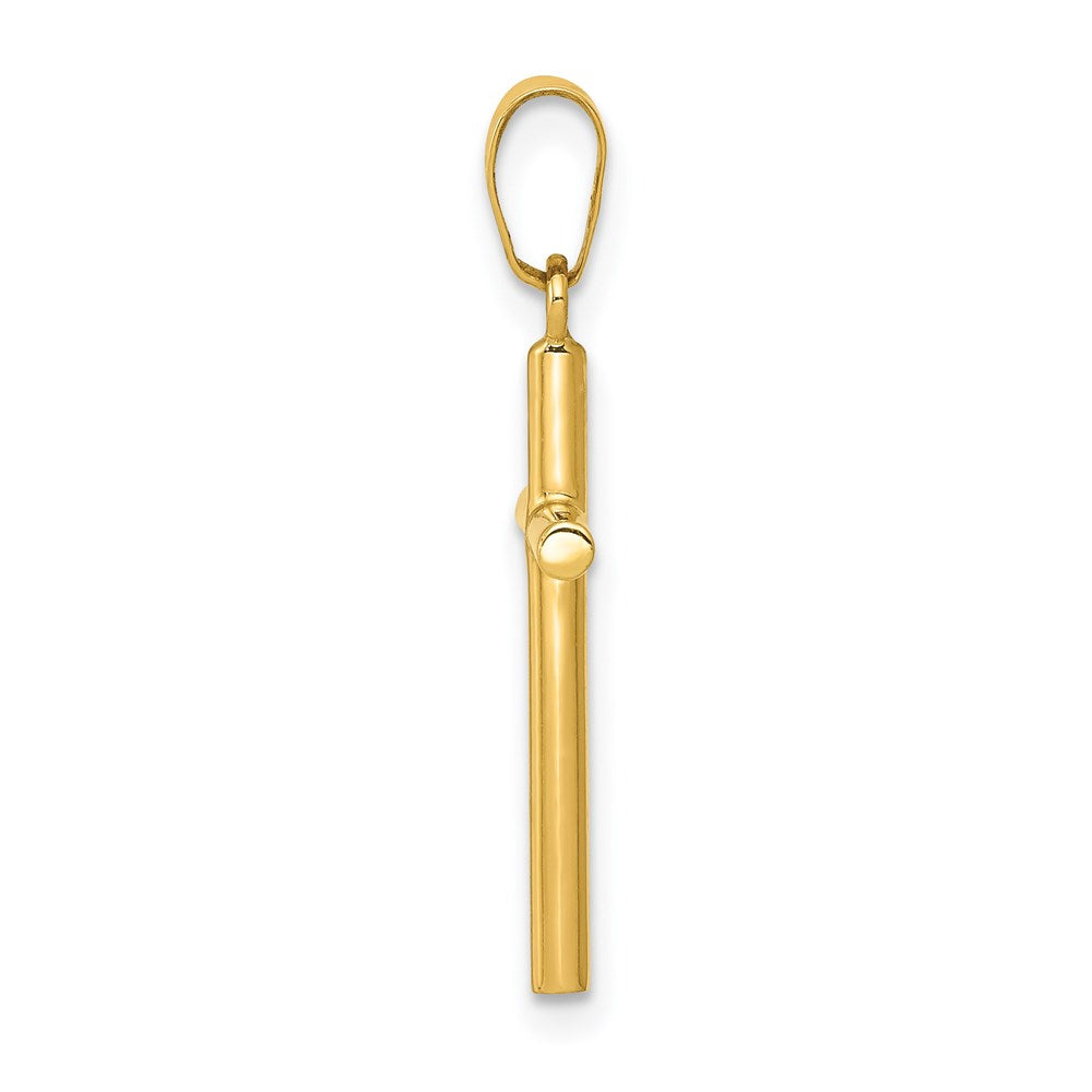 FJC Finejewelers 14 kt Yellow Gold Polished Cross Charm 25 x 12 mm