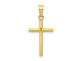 FJC Finejewelers 14 kt Yellow Gold Polished Cross Charm 25 x 12 mm