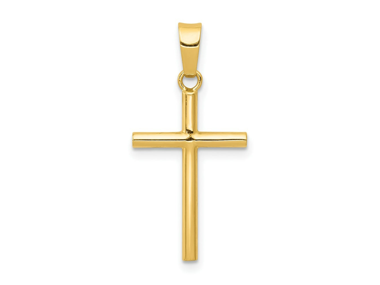 FJC Finejewelers 14 kt Yellow Gold Polished Cross Charm 25 x 12 mm