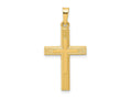 FJC Finejewelers 14 kt Yellow Gold Brushed and Polished Latin Cross Charm 31 x 15 mm
