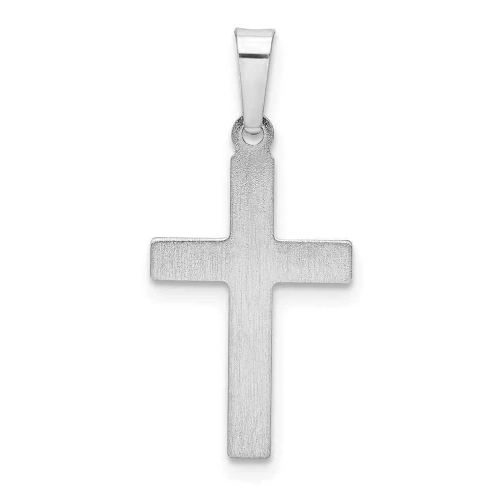FJC Finejewelers 14 kt White Gold Polished Latin Cross Charm 26 mm x 15 mm