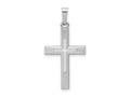 FJC Finejewelers 14 kt White Gold Brushed and Polished Latin Cross Charm 31 mm x 15 mm