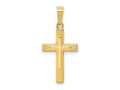 FJC Finejewelers 14 kt Yellow Gold Polished Cross Latin Charm 26 x 12 mm