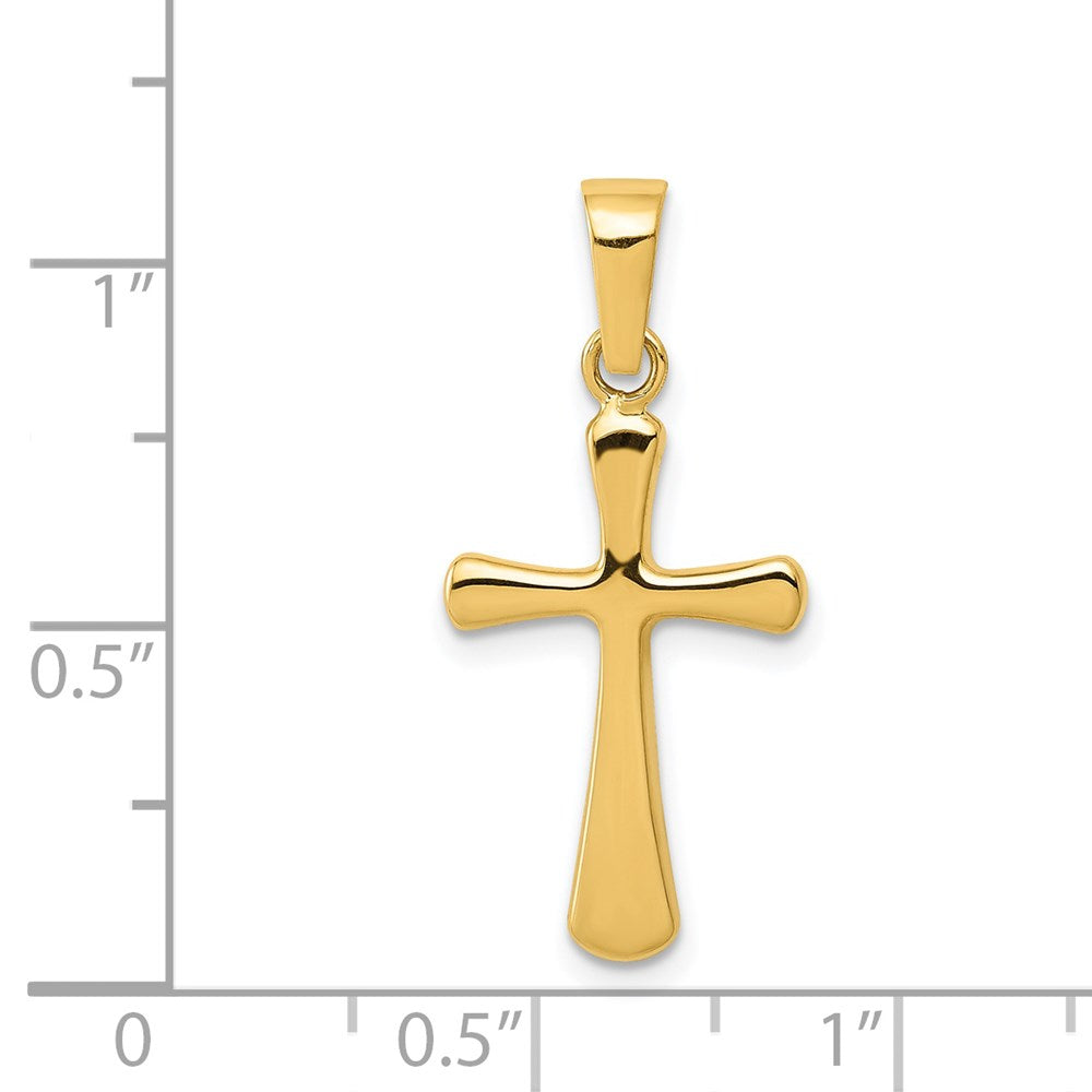 FJC Finejewelers 14 kt Yellow Gold Polished Cross Charm 25 x 12 mm