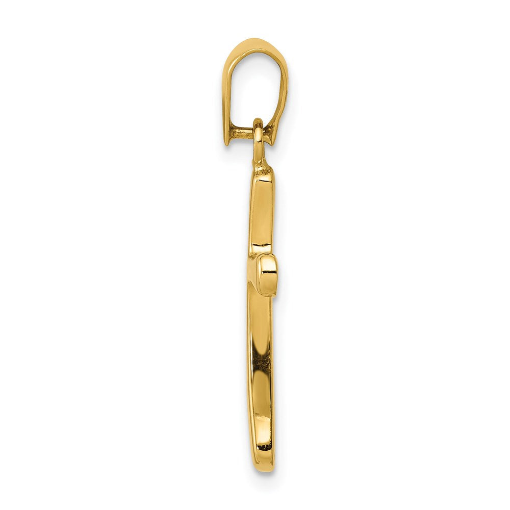 FJC Finejewelers 14 kt Yellow Gold Polished Cross Charm 25 x 12 mm