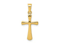 FJC Finejewelers 14 kt Yellow Gold Polished Cross Charm 25 x 12 mm