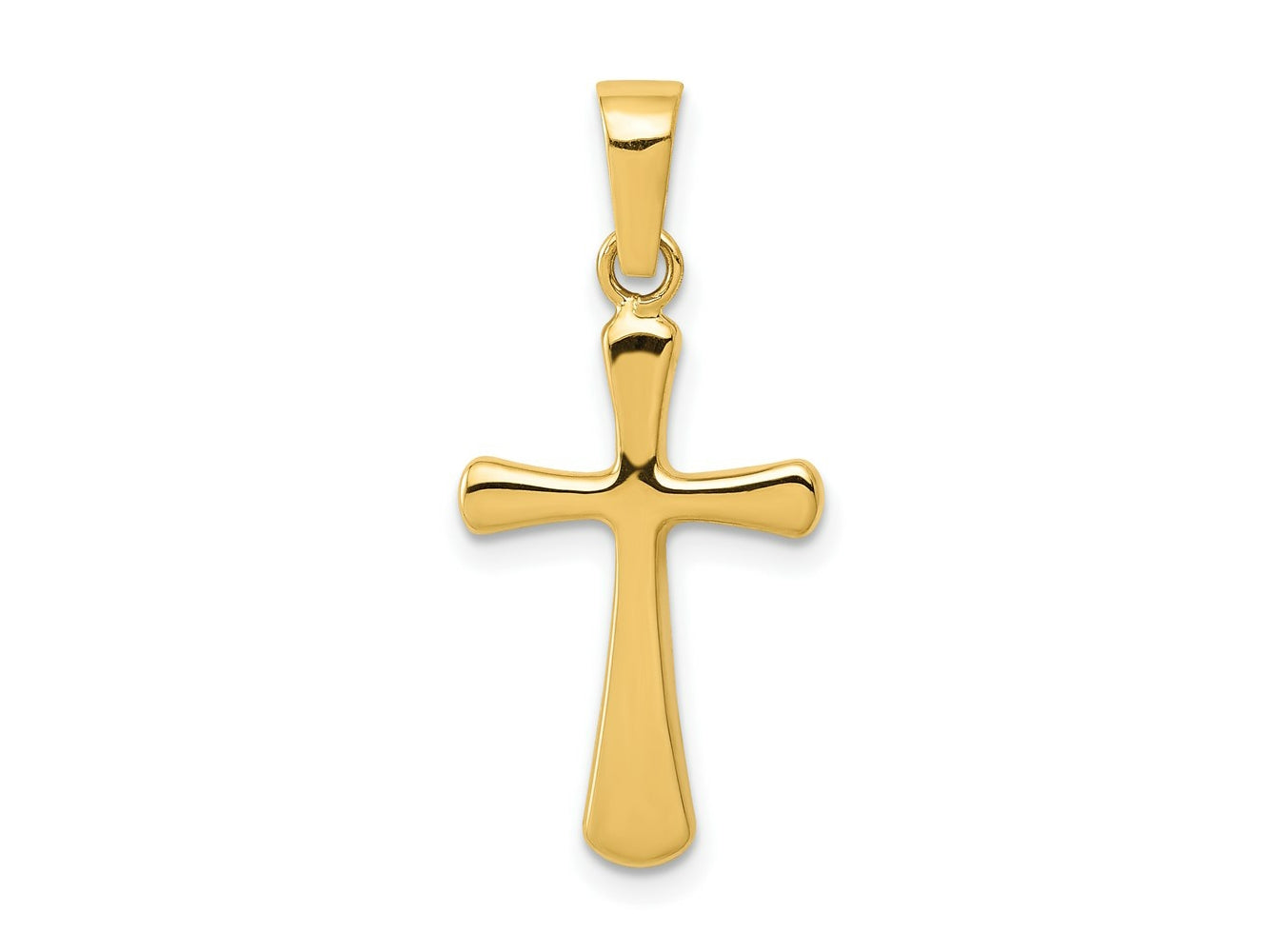 FJC Finejewelers 14 kt Yellow Gold Polished Cross Charm 25 x 12 mm