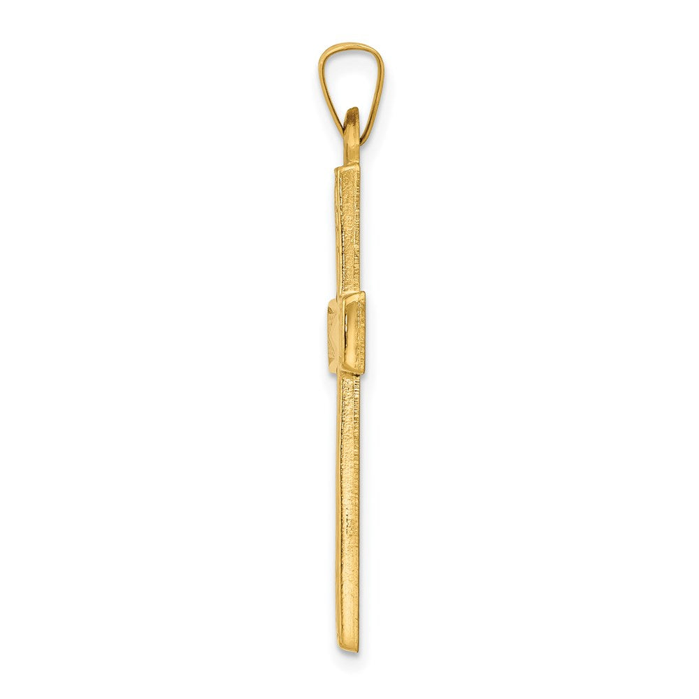 FJC Finejewelers 14 kt Yellow Gold Polished Latin Cross Charm 35 x 19 mm
