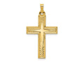 FJC Finejewelers 14 kt Yellow Gold Polished Latin Cross Charm 35 x 19 mm