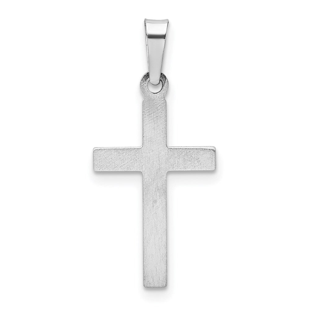 FJC Finejewelers 14 kt White Gold Polished Hollow Latin Cross Charm 24 mm x 11 mm
