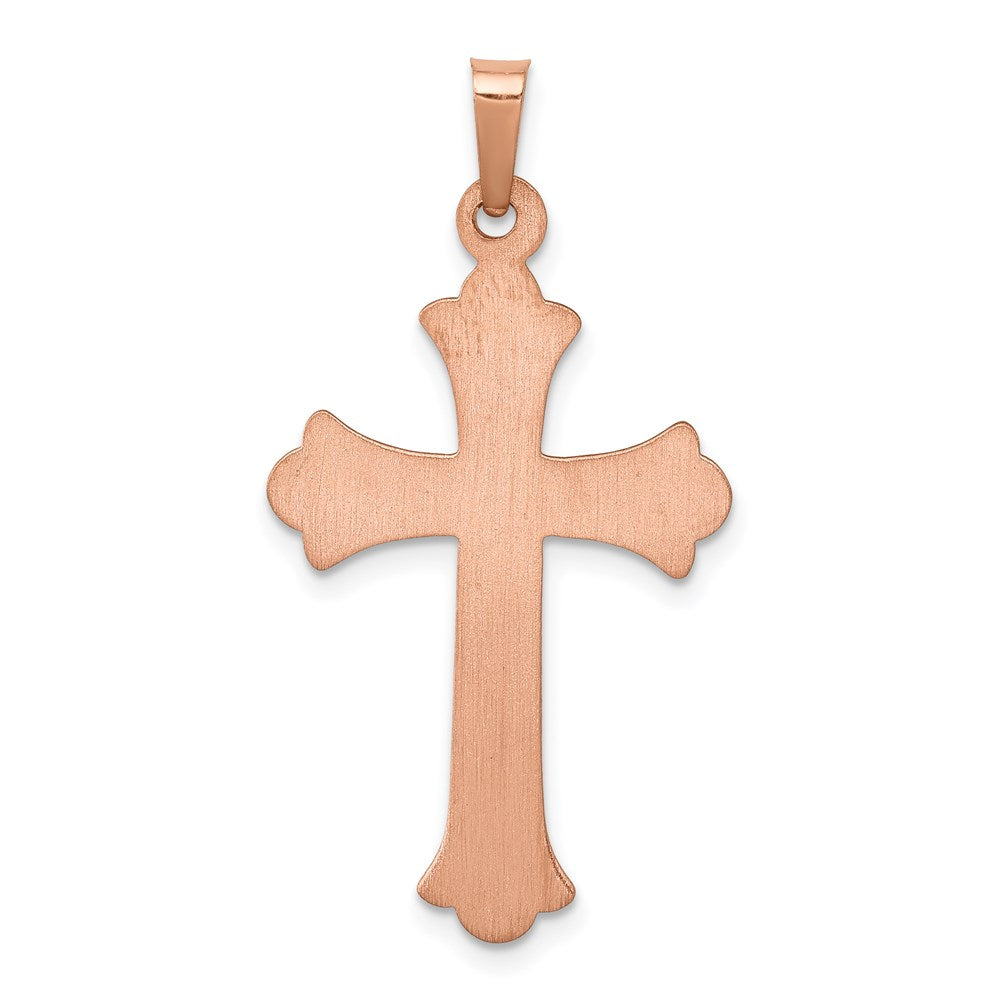 FJC Finejewelers 14 kt Rose Gold with White Rhodium Cross Charm 35 mm