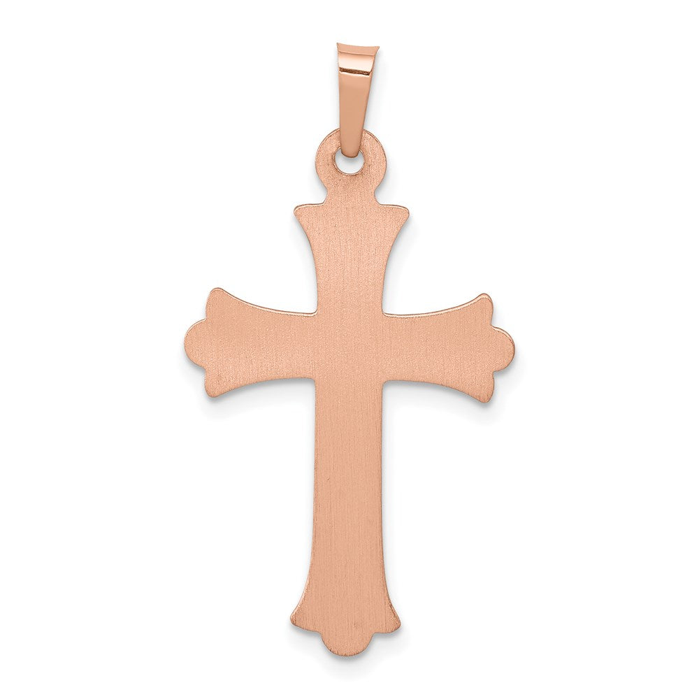 FJC Finejewelers 14 kt Two Tone Gold Two-Tone Budded Cross Charm 32 x 18 mm
