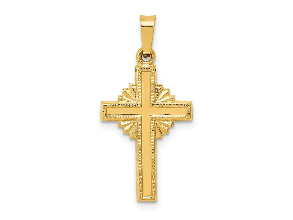 FJC Finejewelers 14 kt Yellow Gold Polished Celtic Cross Charm 27 x 13 mm