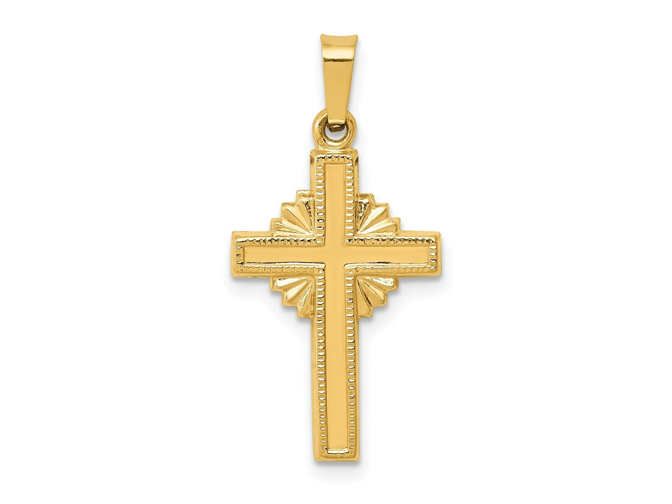 FJC Finejewelers 14 kt Yellow Gold Polished Celtic Cross Charm 27 x 13 mm