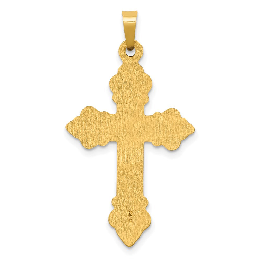 FJC Finejewelers 14 kt Yellow Gold Polished Cross Budded Charm 35 mm