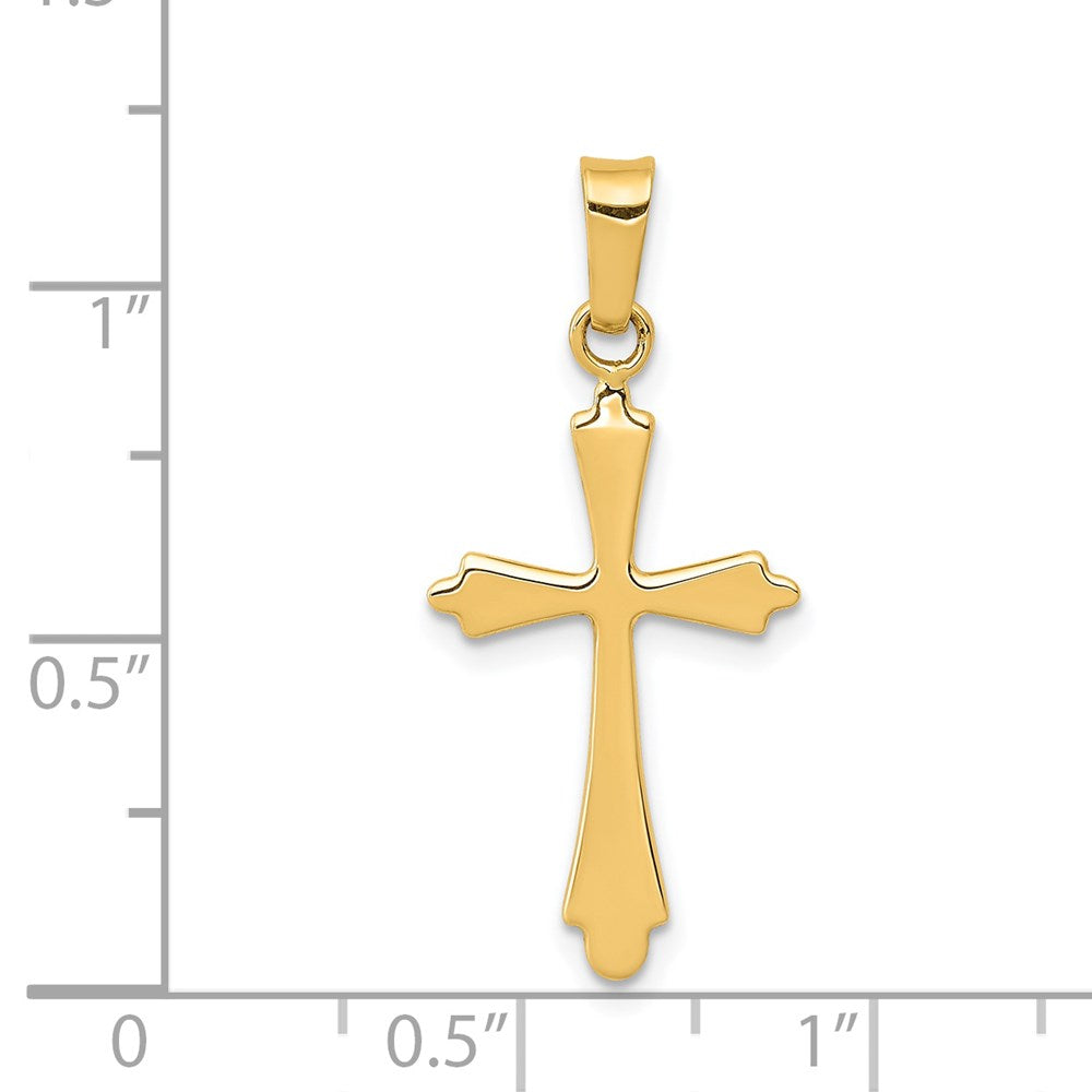 FJC Finejewelers 14 kt Yellow Gold Polished Cross Charm 28 x 12 mm