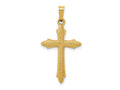 FJC Finejewelers 14 kt Yellow Gold Textured and Polished Passion Cross Charm 31 mm
