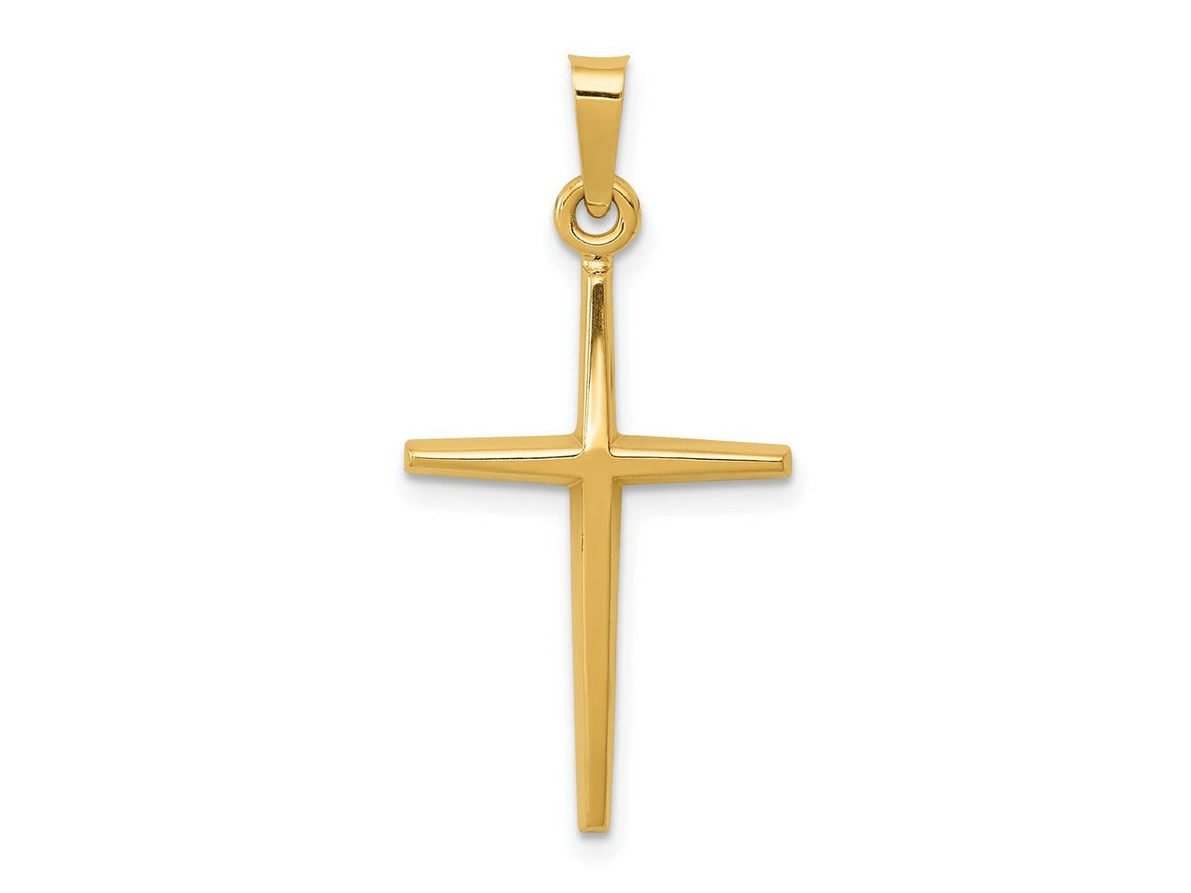 FJC Finejewelers 14 kt Yellow Gold Polished Latin Cross Charm 31 mm