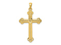 FJC Finejewelers 14 kt Yellow Gold Budded Cross Charm 41 x 22 mm