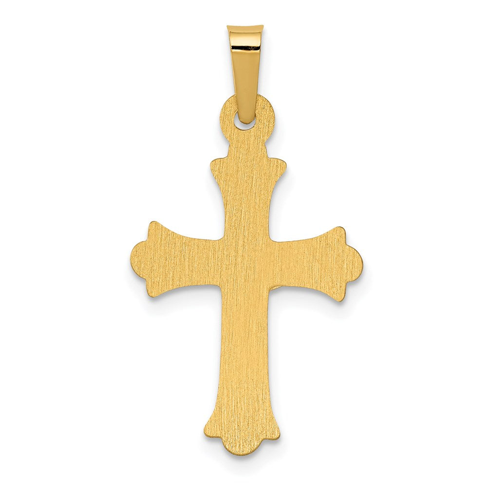 FJC Finejewelers 14 kt Two Tone Gold Two-Tone Polished INRI Crucifix Cross Charm 27 x 14 mm