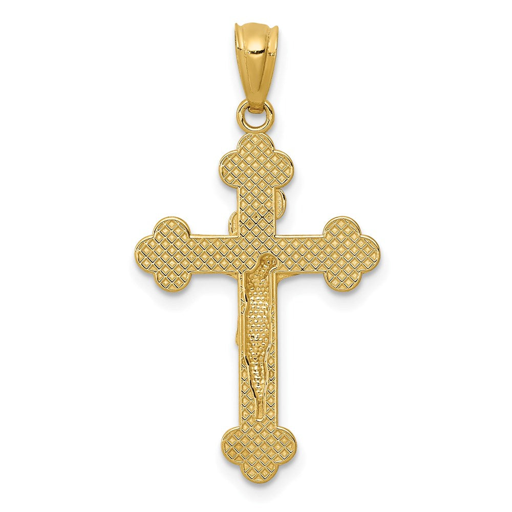 FJC Finejewelers 14 kt Yellow Gold Polished INRI Medium Crucifix Charm 2 mm x 16 mm