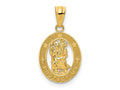 FJC Finejewelers 14 kt Yellow Gold Polished Saint Christopher Charm 21 mm x 12 mm