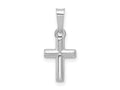 FJC Finejewelers 14 kt White Gold Polished Cross Charm 13 mm x 8 mm