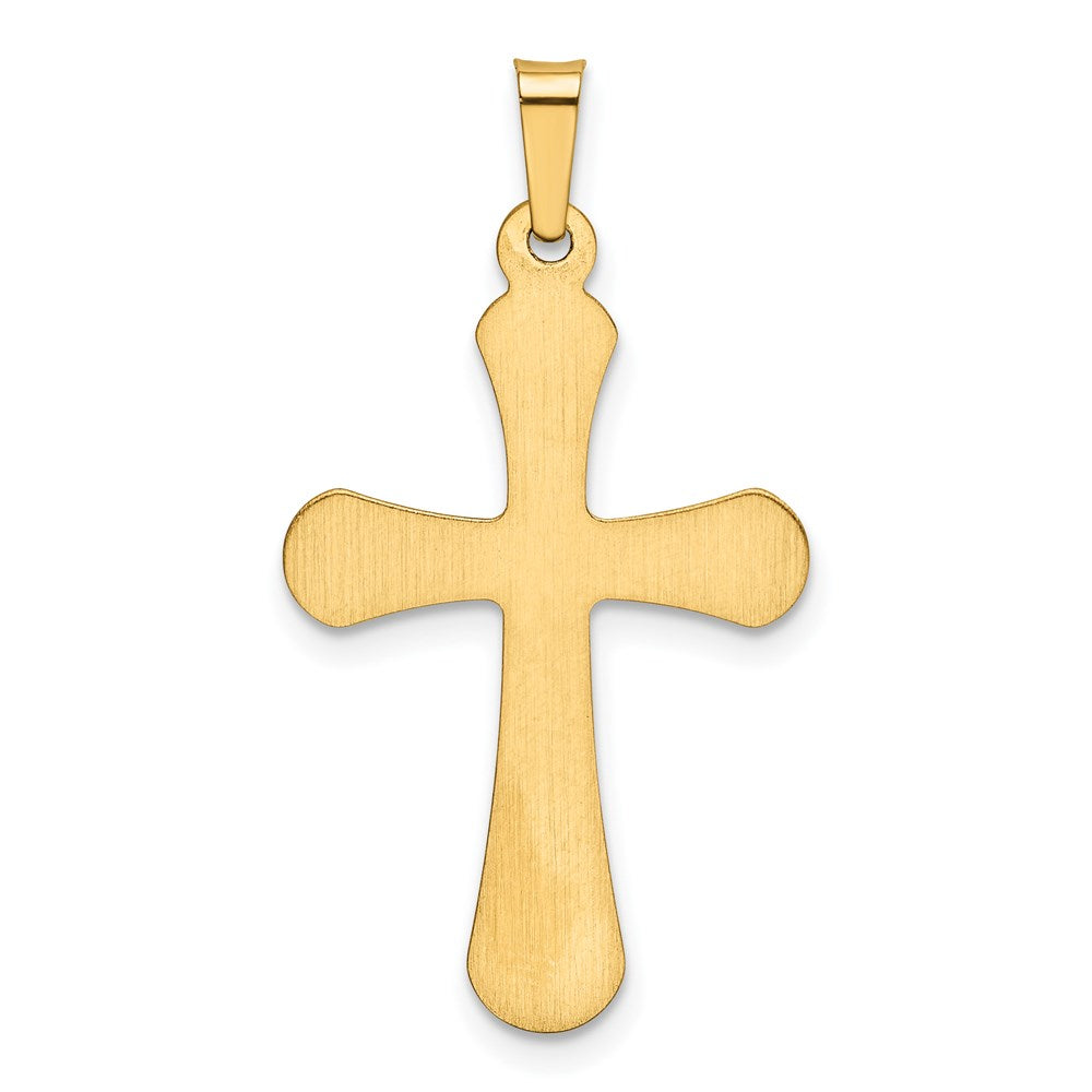 FJC Finejewelers 14 kt Yellow Gold Polished Rounded Cross Charm 31 x 16 mm
