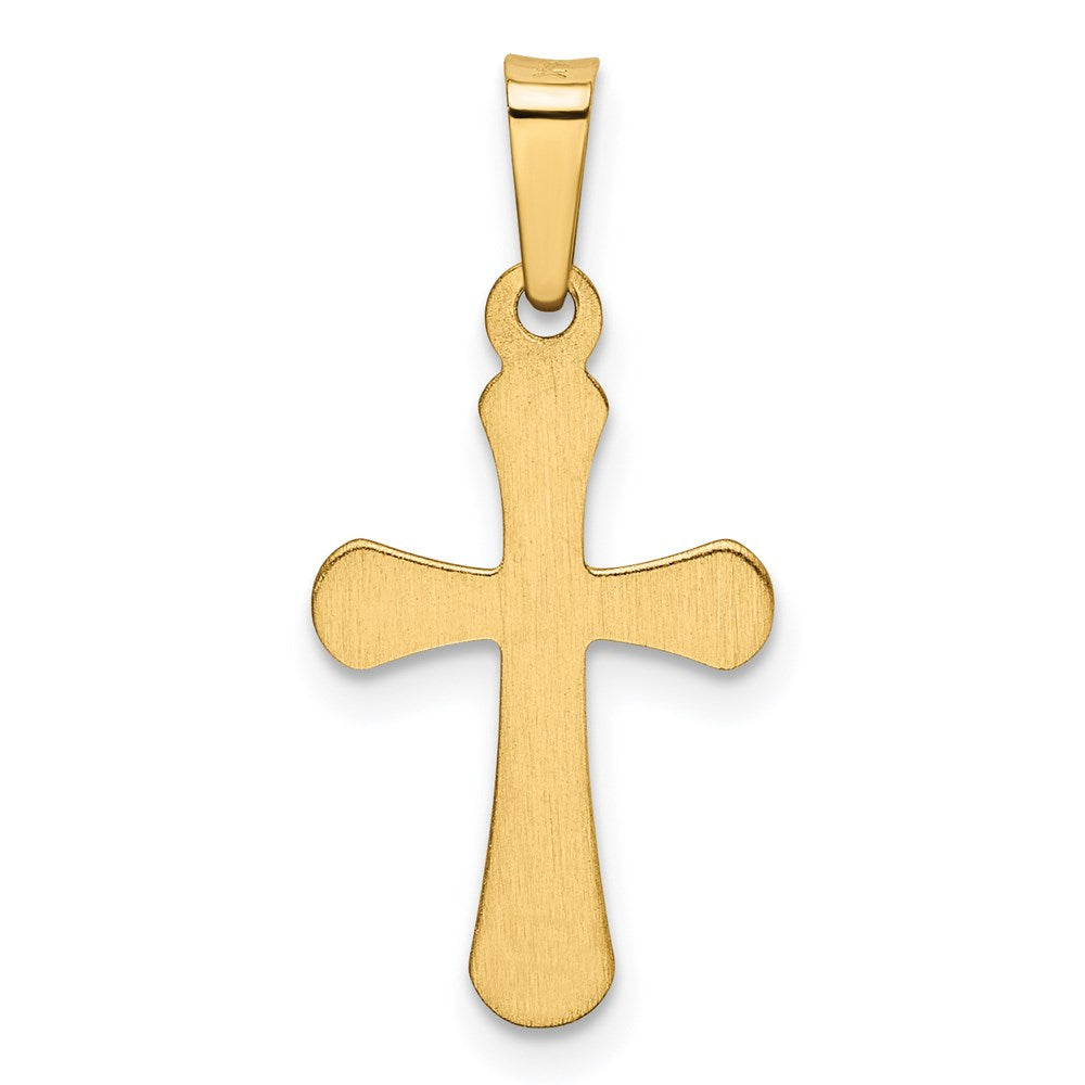 FJC Finejewelers 14 kt Yellow Gold Polished Rounded Cross Charm 23 x 10 mm