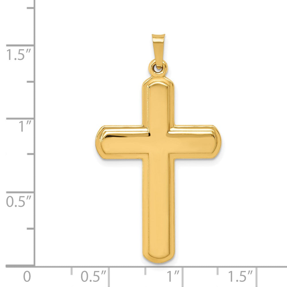 FJC Finejewelers 14 kt Yellow Gold Polished Latin Cross Charm 38 x 21 mm