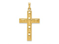 FJC Finejewelers 14 kt Yellow Gold Polished Cross Charm 35 x 20 mm