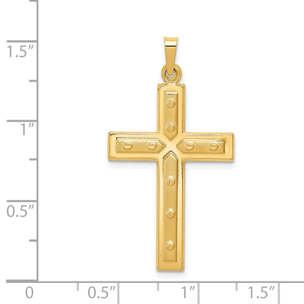 FJC Finejewelers 14 kt Yellow Gold Polished Cross Charm 36 x 20 mm