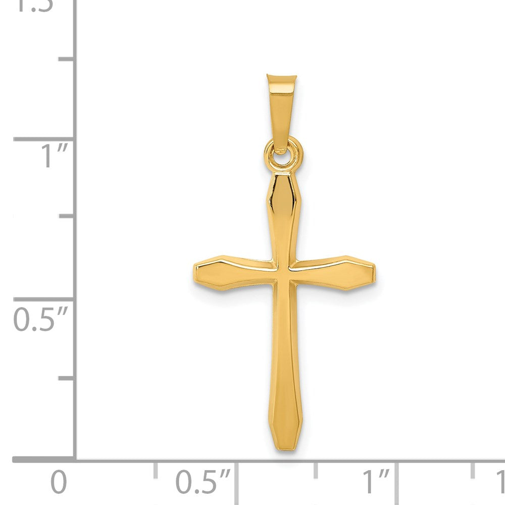 FJC Finejewelers 14 kt Yellow Gold Polished Passion Cross Charm 28 x 13 mm