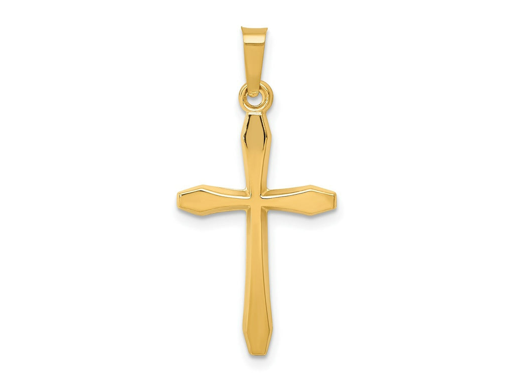FJC Finejewelers 14 kt Yellow Gold Polished Passion Cross Charm 28 x 13 mm