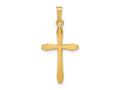 FJC Finejewelers 14 kt Yellow Gold Polished Passion Cross Charm 28 x 13 mm