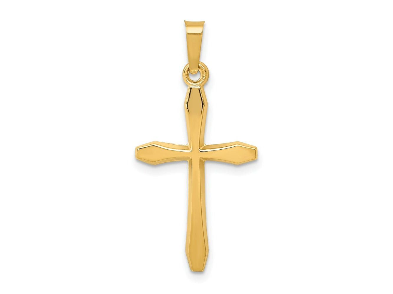 FJC Finejewelers 14 kt Yellow Gold Polished Passion Cross Charm 28 x 13 mm