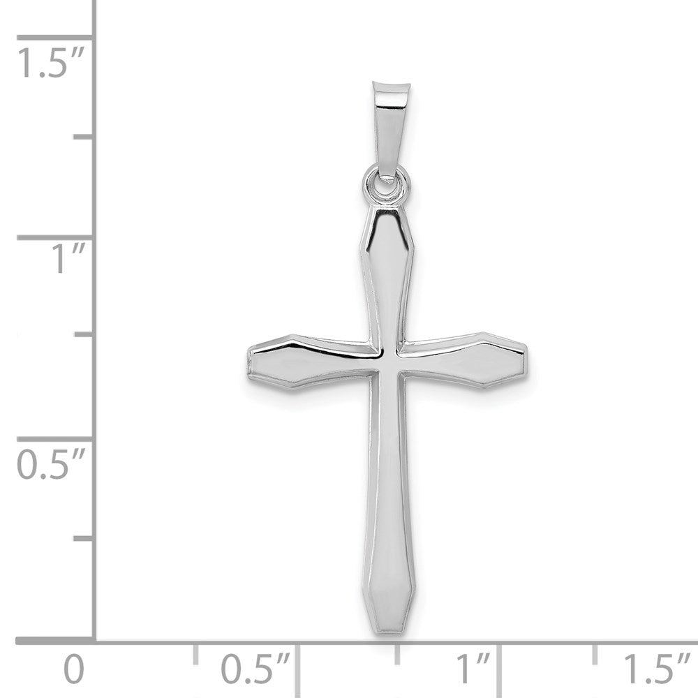 FJC Finejewelers 14 kt White Gold Polished Cross Charm 28 mm x 16 mm