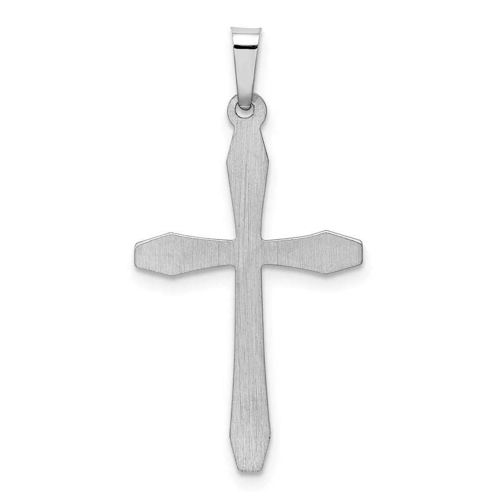 FJC Finejewelers 14 kt White Gold Polished Cross Charm 28 mm x 16 mm