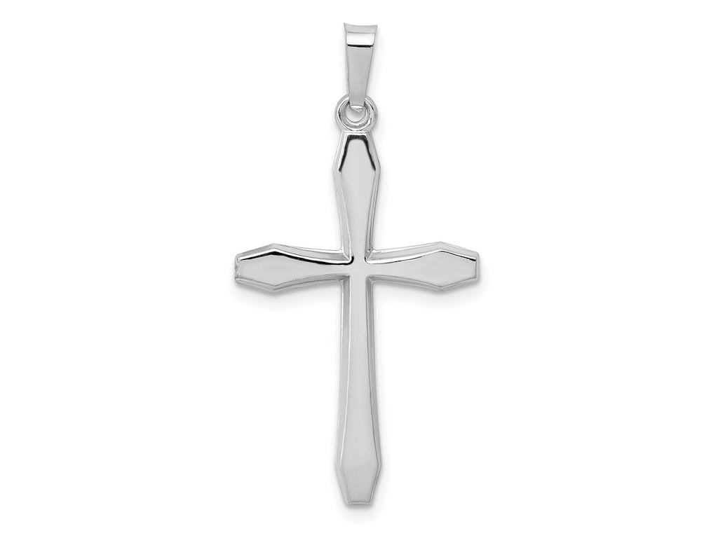 FJC Finejewelers 14 kt White Gold Polished Cross Charm 28 mm x 16 mm