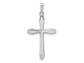 FJC Finejewelers 14 kt White Gold Polished Cross Charm 28 mm x 16 mm