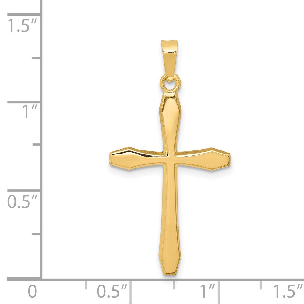 FJC Finejewelers 14 kt Yellow Gold Polished Cross Charm 32 x 16 mm